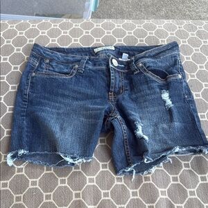 Paris Blues Blue Distressed Jean Shorts Junior